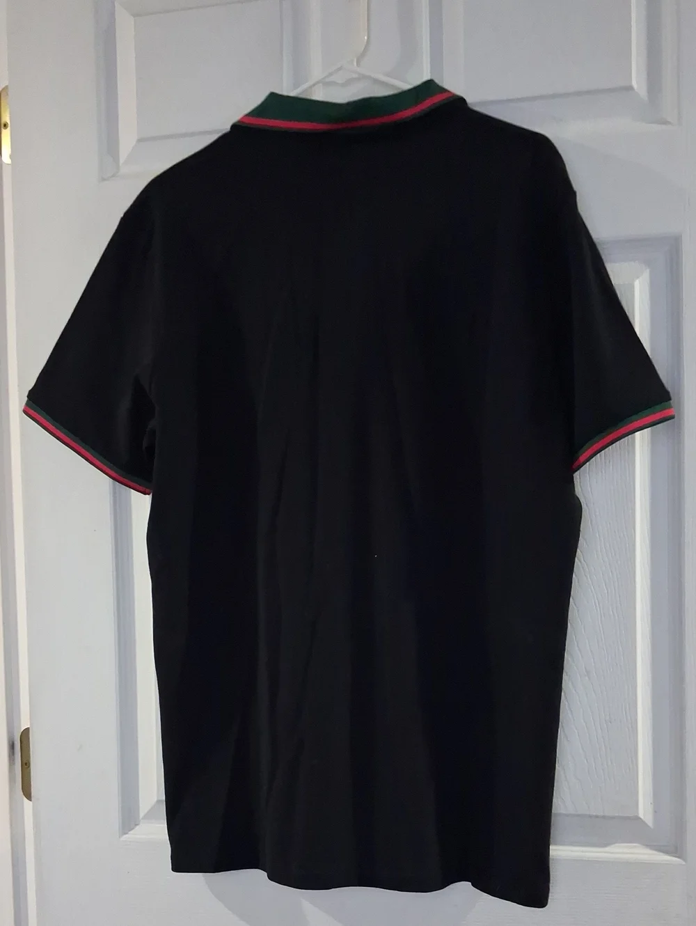 NWT Gucci Men’s Black Polo Shirt with Green & Red Trim